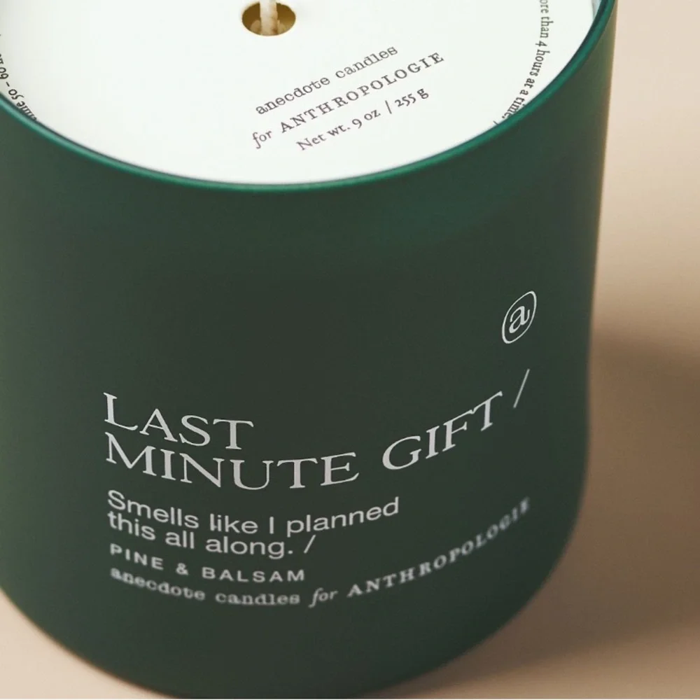 Anecdote Last Minute Gift Pine Candle